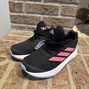 Adidas Duramo SL Sneaker, Core Black/Pink Fusion/White, 4 US Unisex Big Kid #045